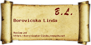Borovicska Linda névjegykártya